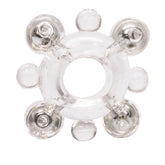 Basic Essentials Erection Enhancer Ring with Beads Stretchy Cock Rings